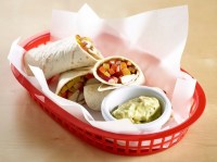 RED Fast Food Plastic Basket with Food & Ketchup Dispenser